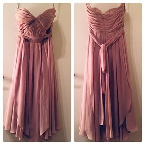 Jenny Yoo Emmie Chiffon Tea-Length Dress